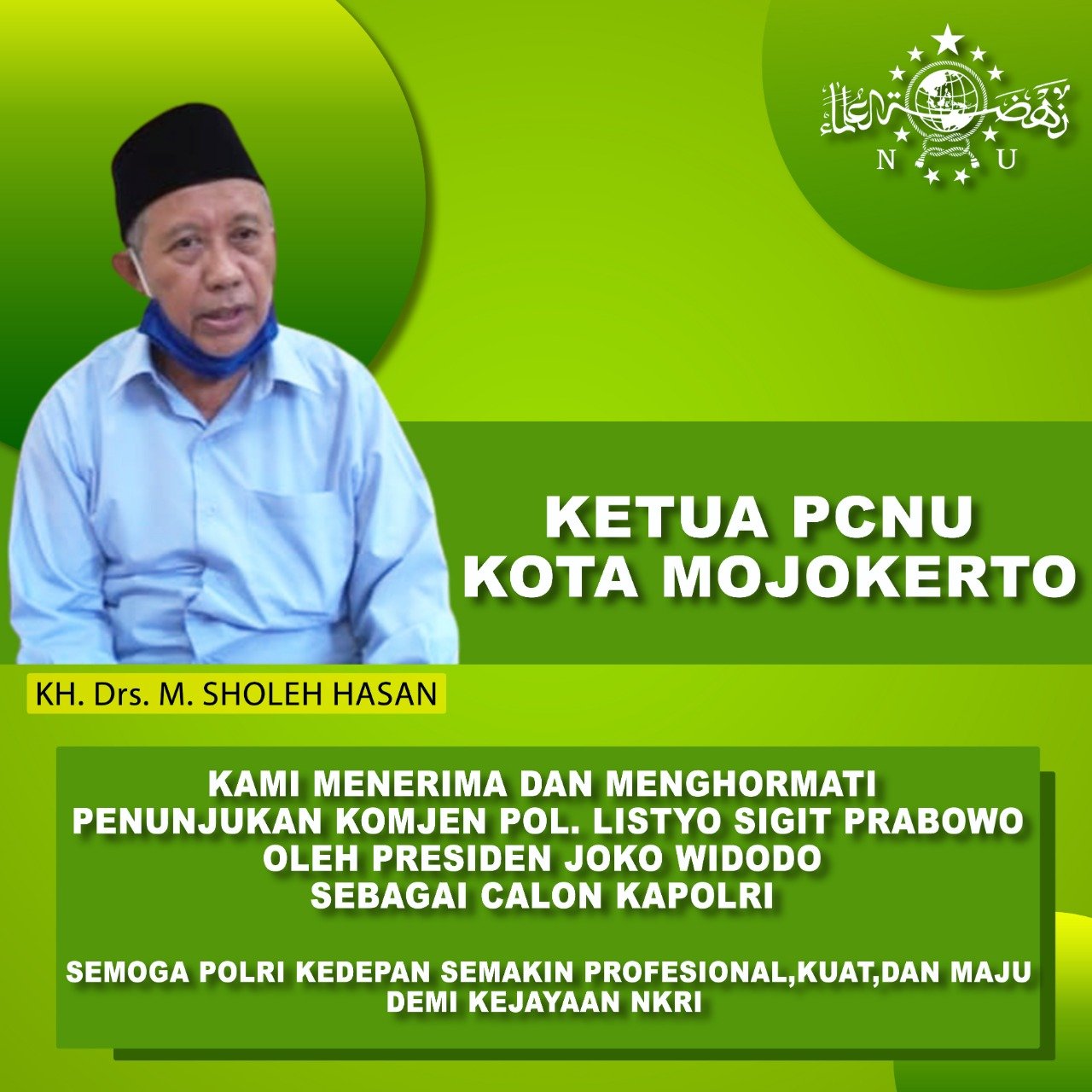 Ulama Kota Mojokerto Dukung Presiden Usulkan Komjen Pol Listyo Sigit Prabowo Jadi Kapolri