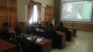 Pasi Bintahwil Korem 082/CPYJ ikuti Vidcon Ketahanan Pangan di Tengah Pandemi Covid 19