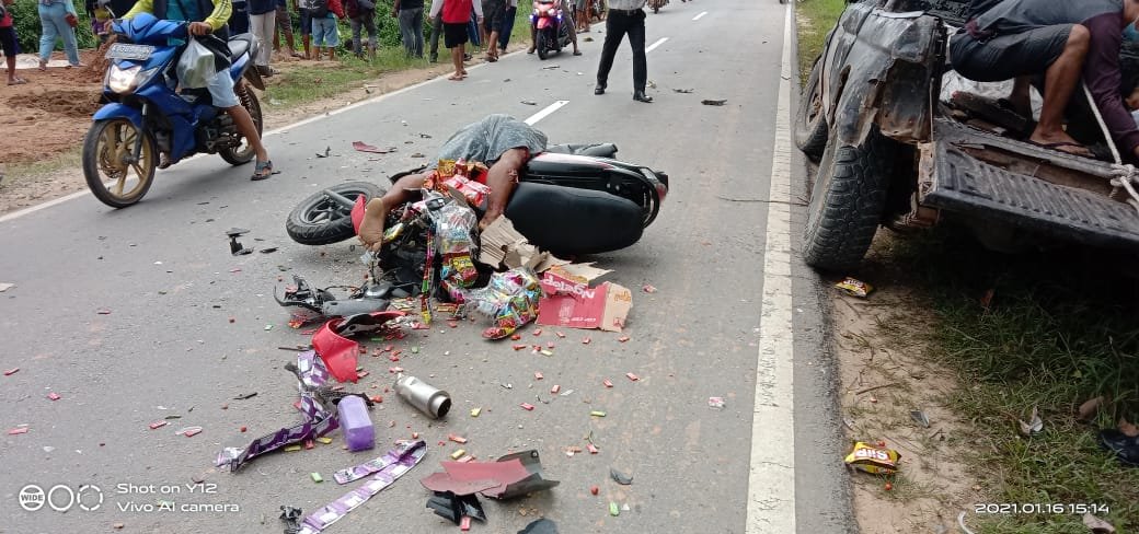 Laka Lantas Kembali Terjadi di Jalan Provinsi Sintang - Pinoh yang Merenggut Korban 3 Orang