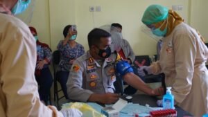 Kapolresta Mojokerto Skrining Donor Darah Plasma Konvalesen