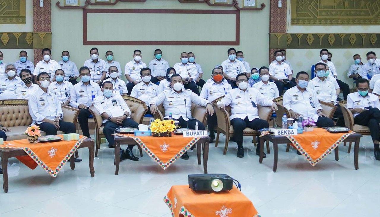 Bupati Pesawaran Ikuti Entry Meeting Virtual BPK RI Perwakilan Lampung