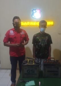 Pencuri Aki ini Diamankan Polsek Duduk Sampean