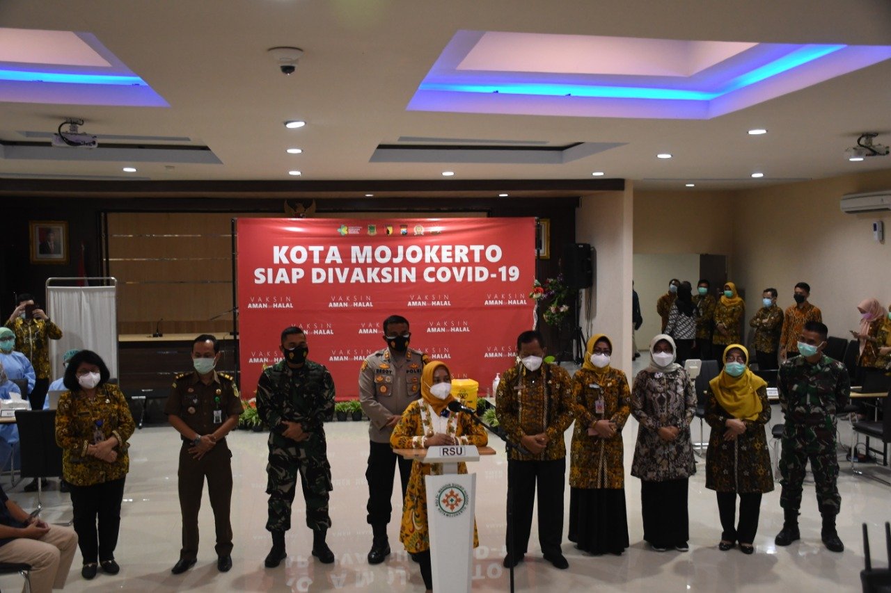 Inilah Gambaran Rapat Pencanangan Vaksinasi Covid-19 di Kota Mojokerto