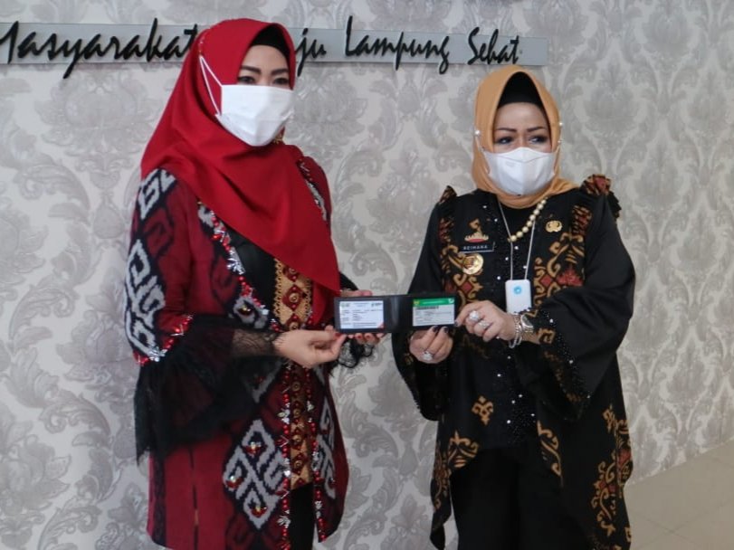 Bupati Tanggamus Ikuti Kick Off Vaksinasi Tahap ke 2 Provinsi Lampung