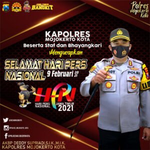 Kapolresta Mojokerto Mengucapkan Selamat Hari Pers 2021