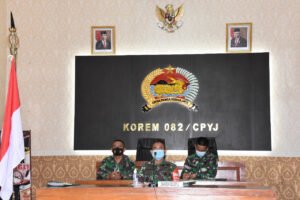 Danrem 082/CPYJ Ikuti Rakor Rencana Penyiapan PPKM Mikro