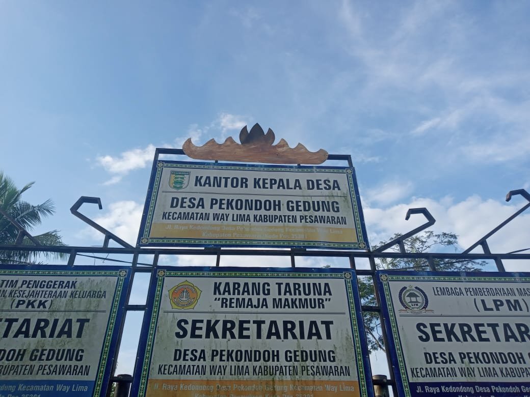 Warga Pekondoh Gedung Pesawaran Pertanyakan Anggaran Dana Desa 2020