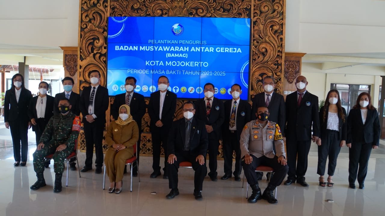 Ning Ita, Kapolresta dan Dandim 0815 Melantik Pengurus Badan Musyawarah Antar Gereja