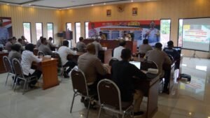 Kapolresta Mojokerto Gelar Anev PPKM dan 100 Hari Kerja Kapolri
