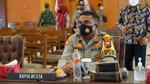 Kapolresta Mojokerto Zoom Meeting dengan Sekda Jatim untuk Bahas Hal ini
