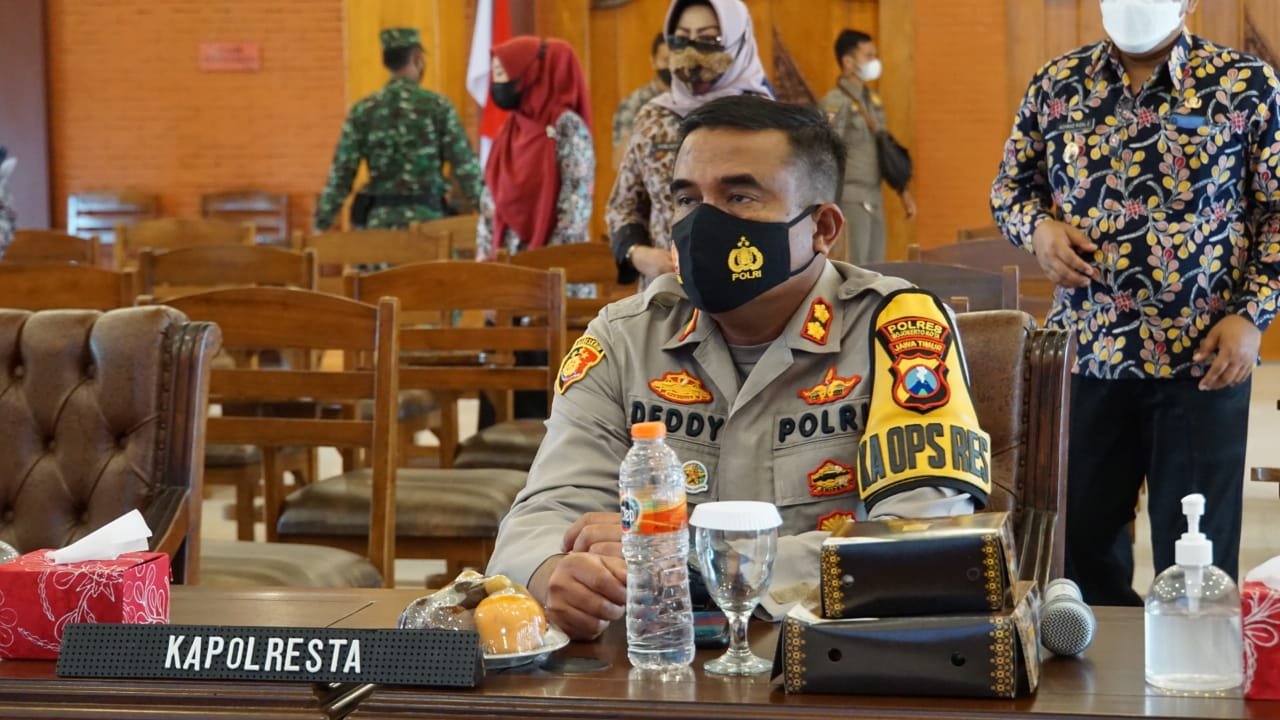Kapolresta Mojokerto Zoom Meeting dengan Sekda Jatim untuk Bahas Hal ini