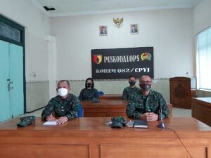 Prajurit Korp Hukum Korem 082/ CPYJ Ikuti Webinar Menyambut HUT Ke – 69 Korp Hukum TNI AD