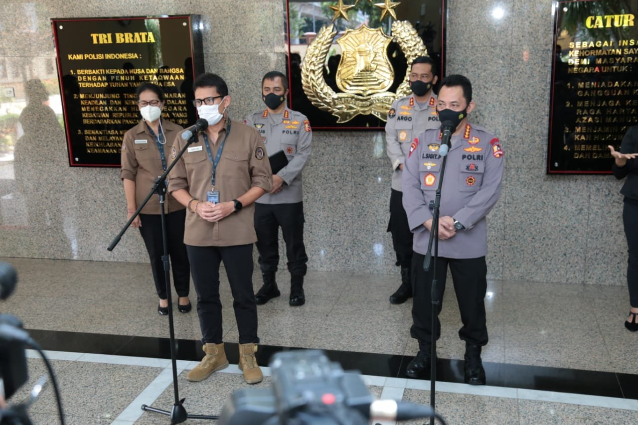 Sandiaga Uno dan Kapolri Bersinergi Bangkitkan Sektor Pariwisata