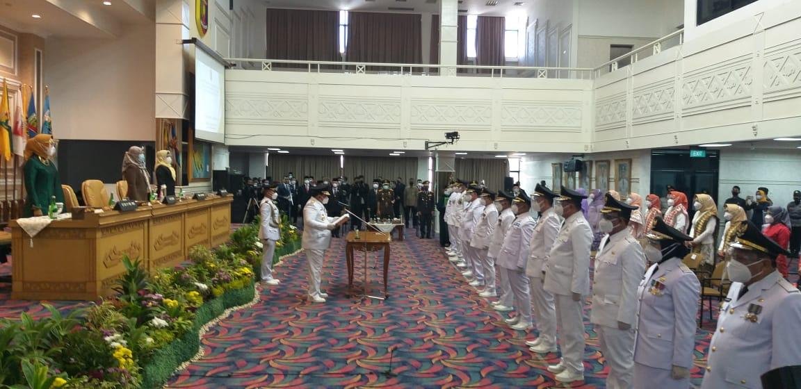 Tujuh Pasangan Kepala Daerah Terpilih Provinsi Lampung Resmi Dilantik