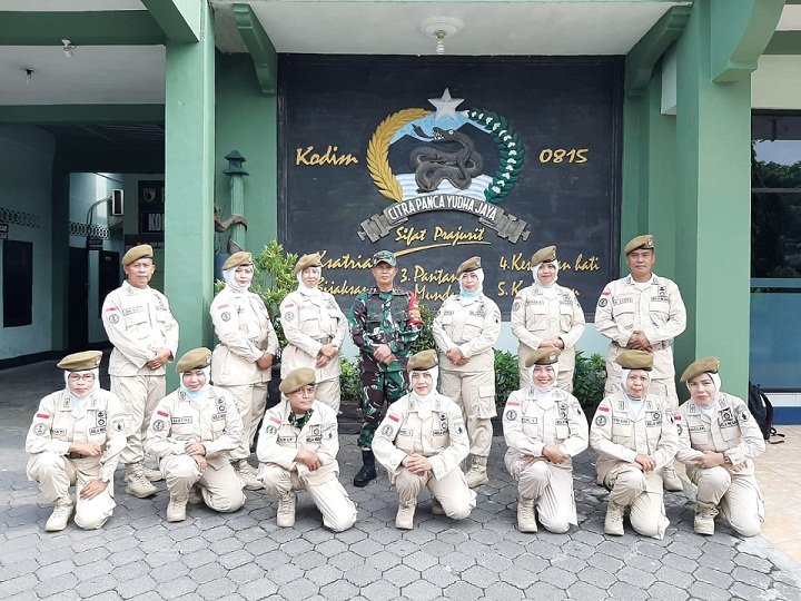 Kasdim 0815/Mojokerto Berangkatkan Personel PNS Diklat Teknis Alih Golongan