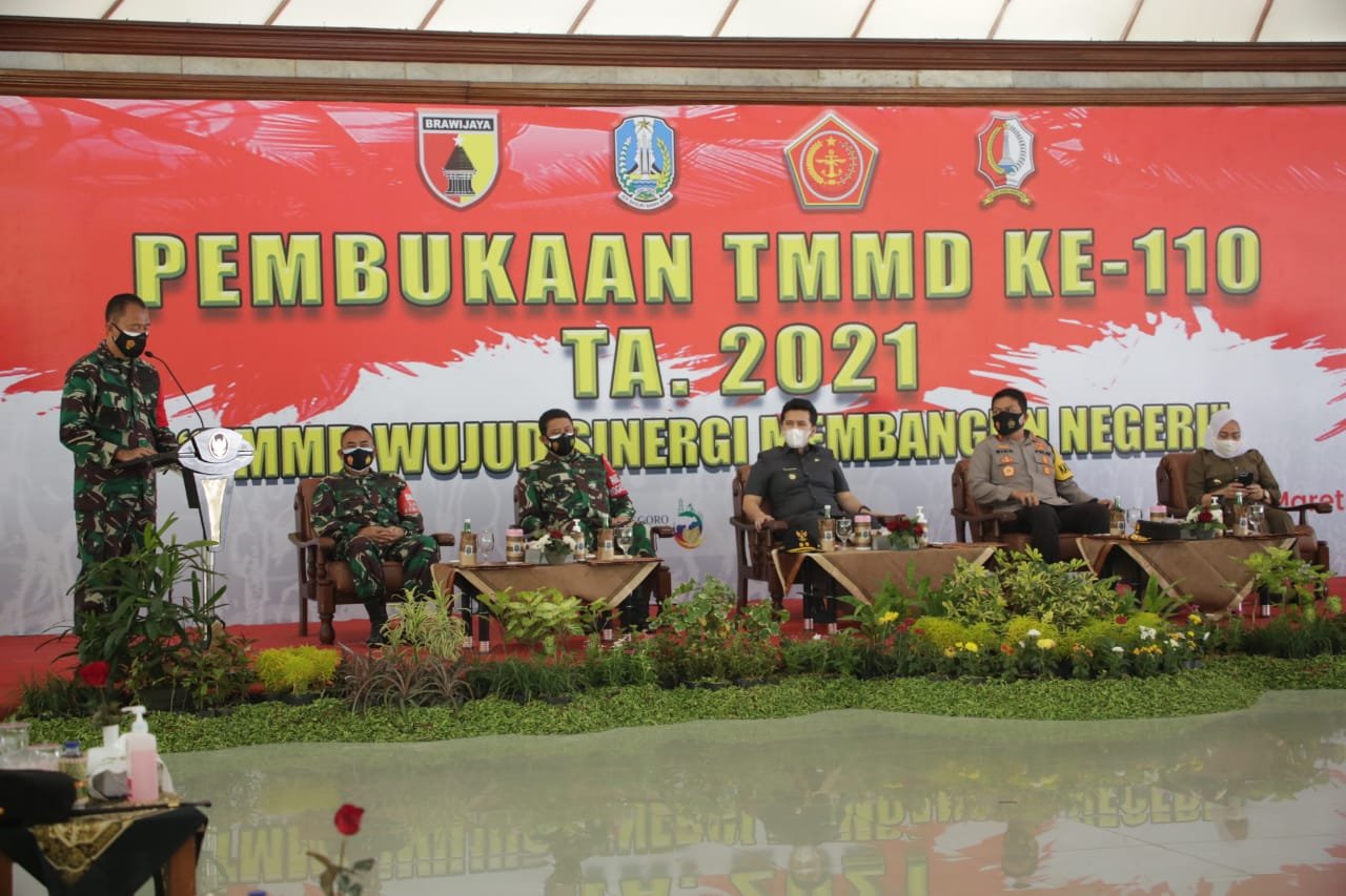 Forkopimda Jatim Membuka Secara Resmi TMMD ke 110
