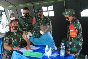 Ratusan Prajurit Kodim 0815/Mojokerto Divaksin Sinovac