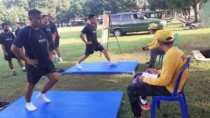 Jasrem 082/CPYJ Melaksanakan Tes Kesegaran Jasmani Pra UKP