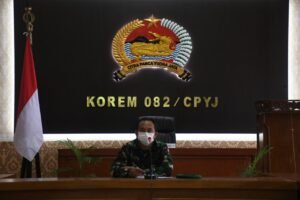 Pejabat Intel Korem 082/CPYJ Ikuti Rapat Koordinasi Komunitas Intel Secara Virtual