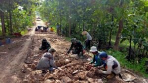 TMMD Ke-110 Kodim 0813/Bojonegoro Tetap Patuhi Prokes