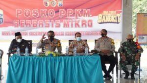Kapolresta Mojokerto Tinjau PPKM Mikro Desa Mojodadi Kemlagi