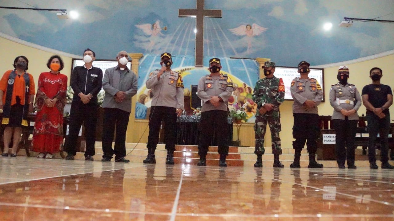 Tinjau Keamanan Gereja, Kapolresta Mojokerto Sebut Nilai Aman Itu Mahal, Apa Artinya?