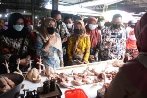 Harga Daging Ayam di Mojokerto Terus Meroket, Bupati Ikfina Lakukan Sidak