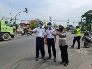 Jelang OKS 2021, Satlantas Polresta Mojokerto Fokus Kondisi Jalur Nasional