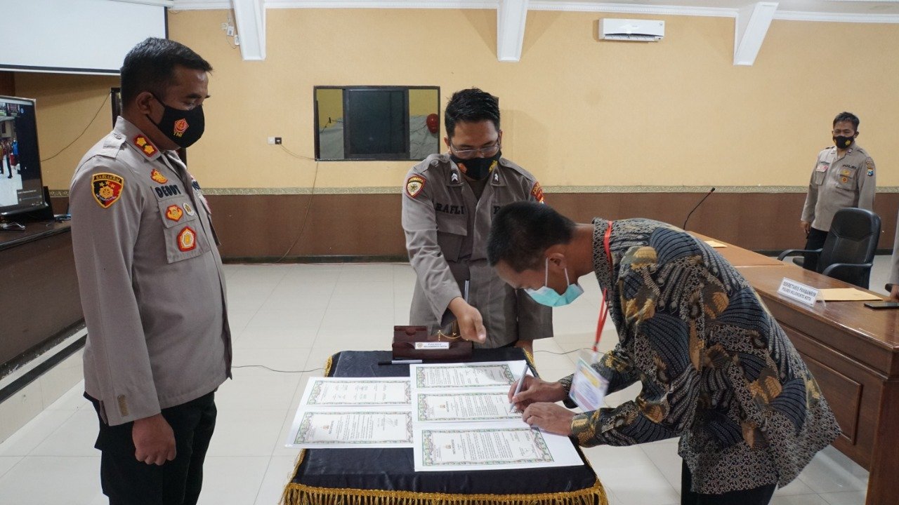 Kapolresta Mojokerto: 22 Calon AKPOL Ikuti Sumpah dan Pakta Intergritas
