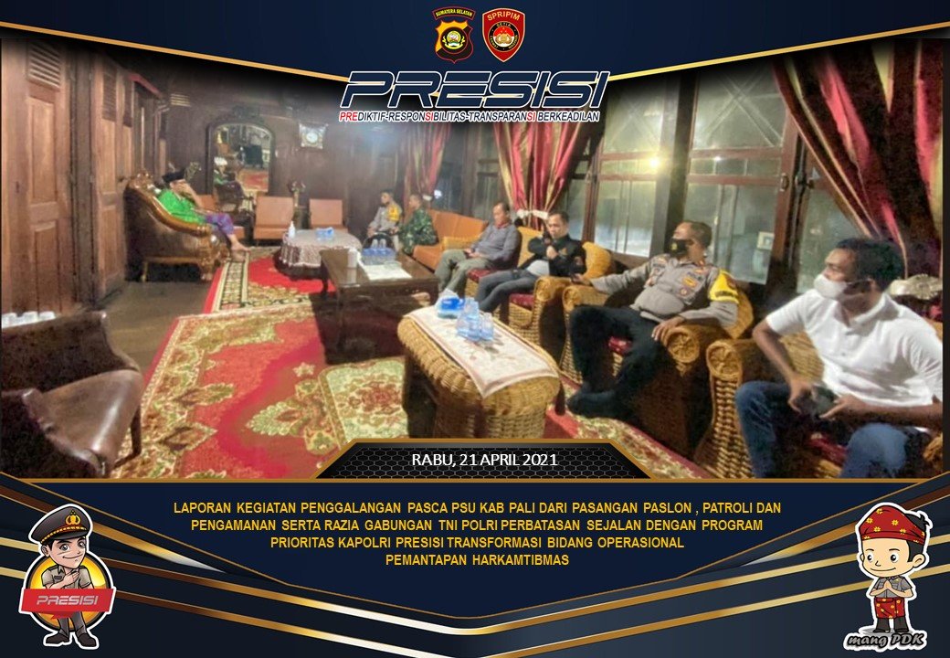 Pasca PSU di Kabupaten PALI, Polda Sumsel Terus Jaga Kamtibmas