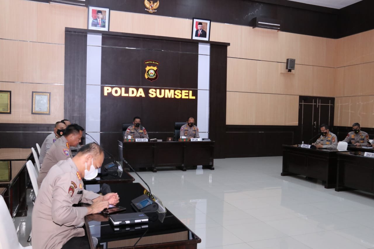Polda Sumsel Gelar Rakor lintas Sektoral Kesiapan Pengamanan Perbatasan Penyekatan Arus Mudik