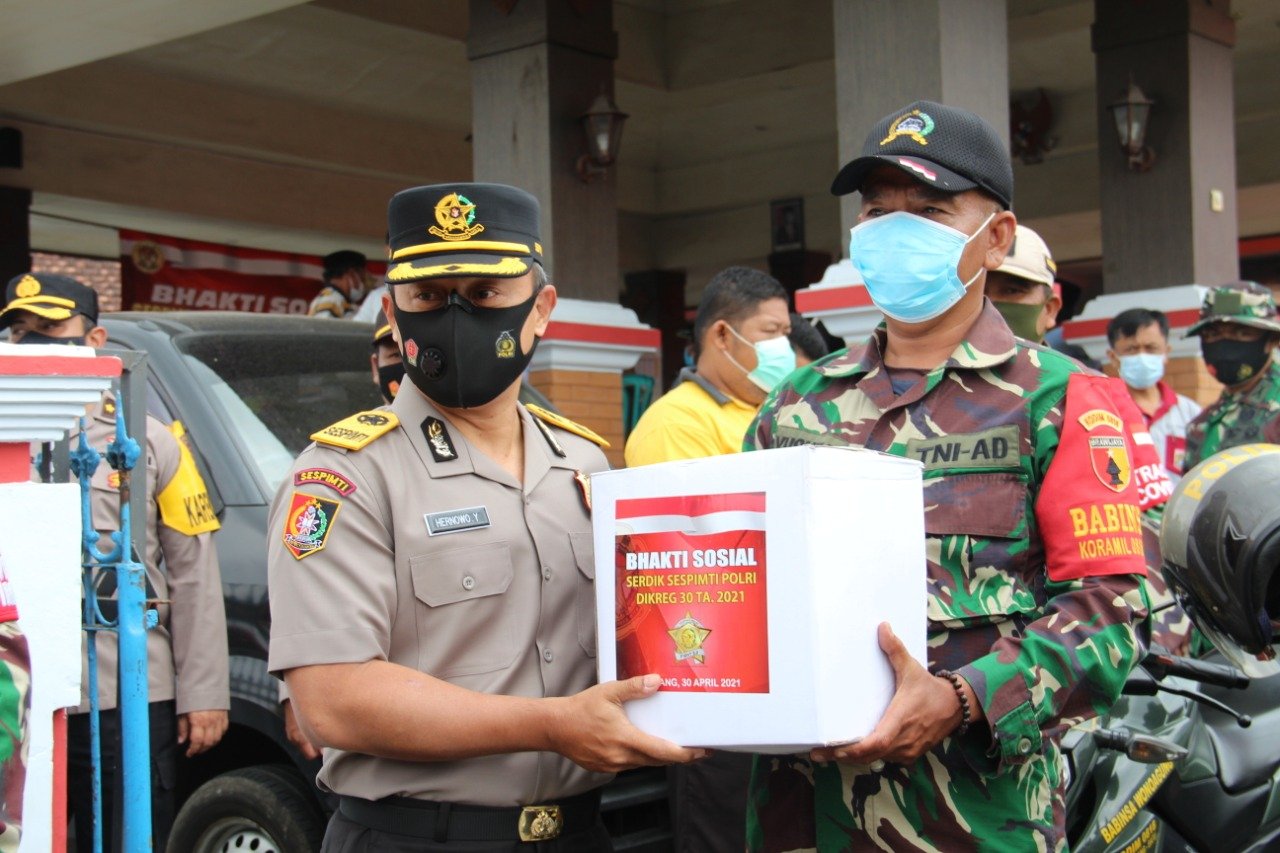 Peduli Korban Gempa, SESPIMTI POLRI Dikreg 30 TA 2021 Bhakti Sosial di Malang
