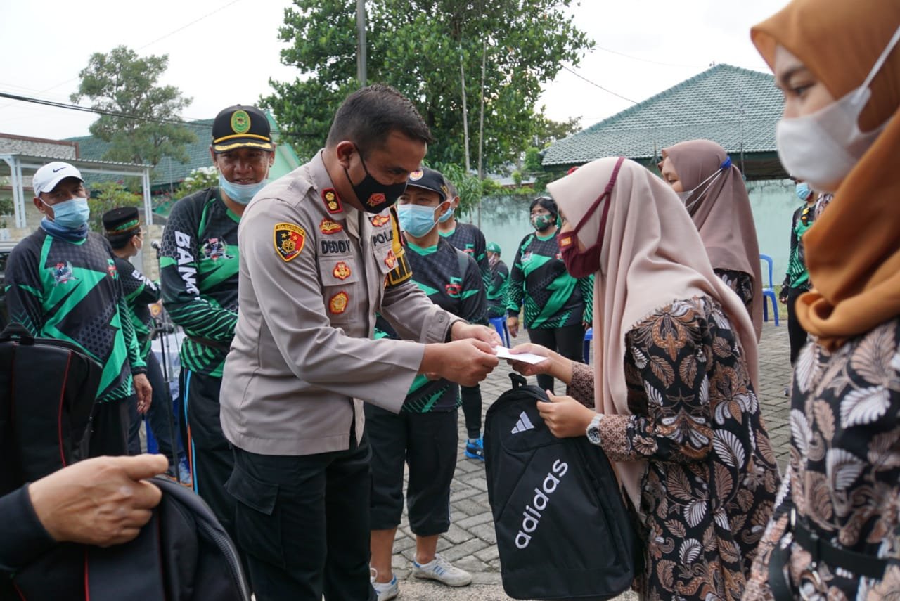 Kapolresta Mojokerto, Dandim 0815 dan Danrem 082/CPYJ Gowes Bareng Sembari Santuni Anak Yatim