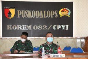 Danrem 082/CPYJ Ikuti Vicon Bersama Mendagri