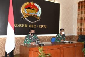 Danrem 082/CPYJ Vidcon Rakor Penanganan PMI dan Larangan Mudik
