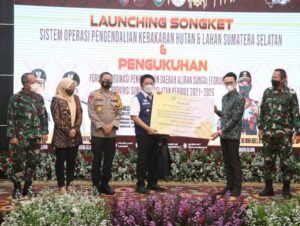 Kapolda Sumsel Hadiri Launching Aplikasi Songket, Pendeteksi Karhutla