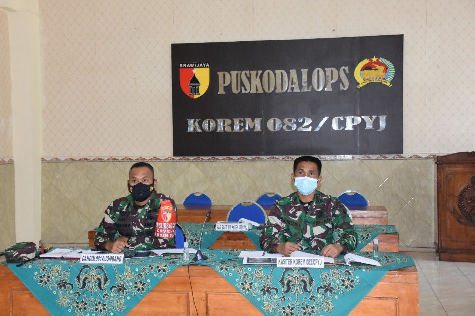 Danrem 082/CPYJ Mengikuti Rakord Perencanaan TMMD Reguler Ke 111 Tahun 2021 Secara Vicon