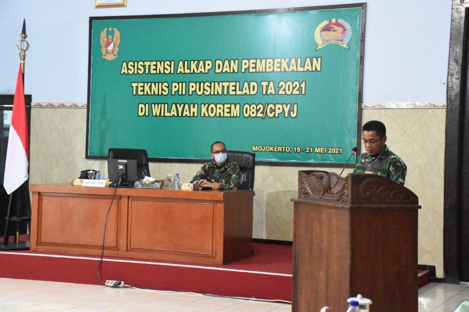 Anggota Apintel Korem dan Kodim Jajaran Korem 082/CPYJ Ikuti Asistensi Alkap dan Pembekalan Teknis PII