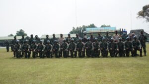 Kapolresta Mojokerto Bersama Forkopimda Turut Upacara Purna Tugas Satgas TNI Konga RDB XXXIX-B