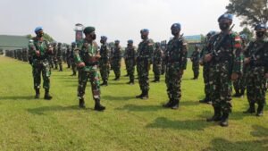 Danrem 082/CPYJ Hadiri Upacara Penyambutan Purna Tugas Yonif Para Raider 503/MK RDB TNI Kongo XXXIX-B MONUSCO