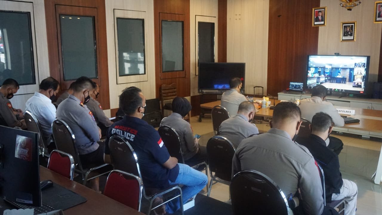 Kapolresta Mojokerto Simak Arahan Asisten SDM Kapolri Terkait Update Covid-19