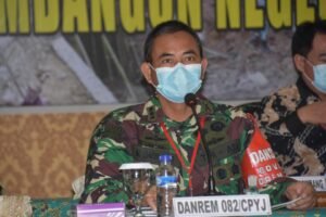 Danrem 082/CPYJ Ikuti Rakornis TMMD Ke 111 Tahun 2021 Secara Vicon