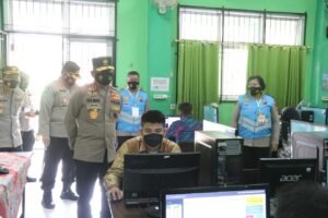 Kapolda Sumsel Cek & Ricek Pelaksanaan Test Akademik Penerimaan Bintara dan Tamtama T.A.2021