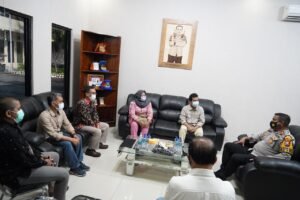 Kapolresta Mojokerto Koordinasi dengan Ketua dan Komisioner KPU Kota Mojokerto