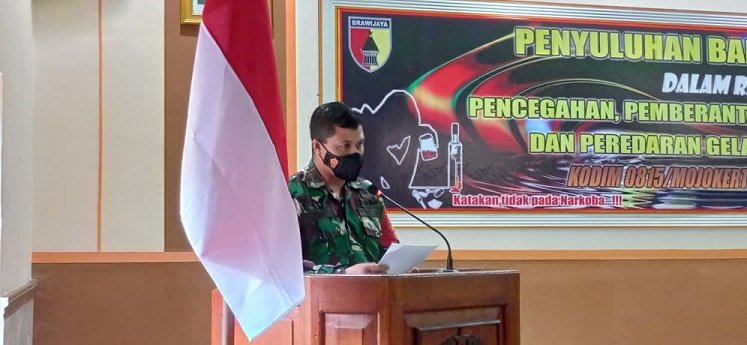 Tangkal Dampak Negatif Narkoba Kodim 0815/Mojokerto Sosialisasikan P4GN