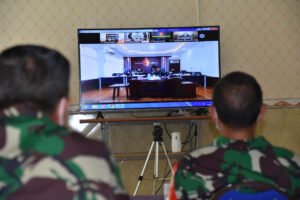 Danrem 082/CPYJ Ikuti Paparan Pangdam V/Brw Kepada Kasad Tentang OJT Bintara Otsus Vidcon