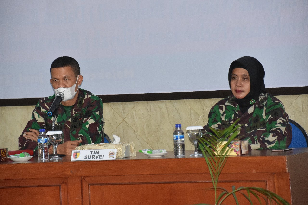 Srenad Adakan Survey Integritas Jabatan dan Organisasi TNI AD Di Korem 082/CPYJ