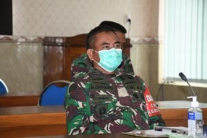 Danrem 082/CPYJ Ikuti Vicon Perkembangan Penanganan Covid-19 dan PPKM Mikro