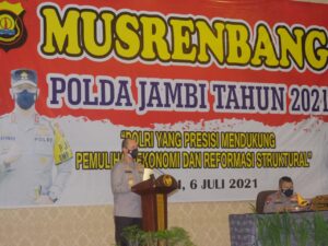 Kapolda Jambi membuka Musrenbang Polda jambi Tahun 2021
