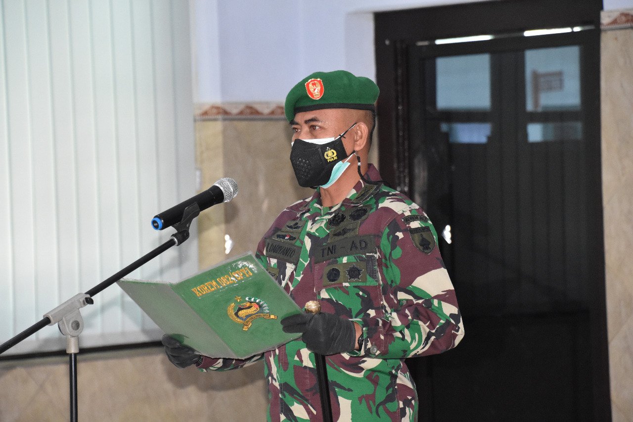 Danrem 082/CPYJ Pimpin Sertijab Dandim 0815/Mojokerto